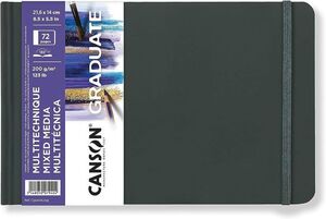 BLOC CANSON GRADUATE MIX MEDIA 14X21,6 36H FINO 200G BLANCO