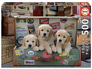 PUZZLE EDUCA 500 PIEZAS CACHORROS EN EL EQUIPAJE