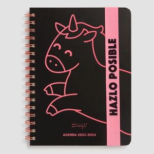 AGENDA WONDER 2023-2024 SEMANAL NEGRA - HAZLO POSIBLE MR WONDERFUL