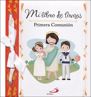 MI LIBRO DE FIRMAS. MI PRIMERA COMUNION NARANJA