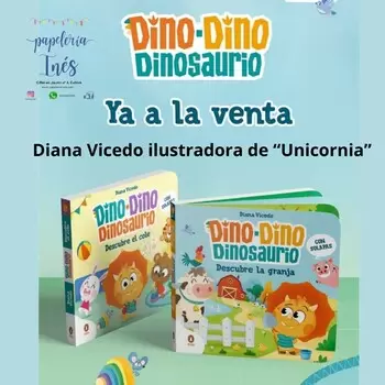 Dino-Dino nuevo lanzamiento editorial de Diana Vicedo, ilustradora de 